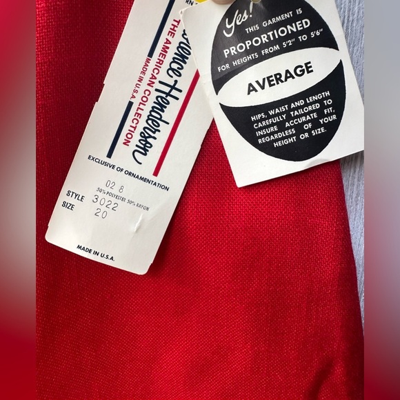 Vintage Florence Henderson The American Collection Dead stock Bright Red Skirt - Picture 10 of 10